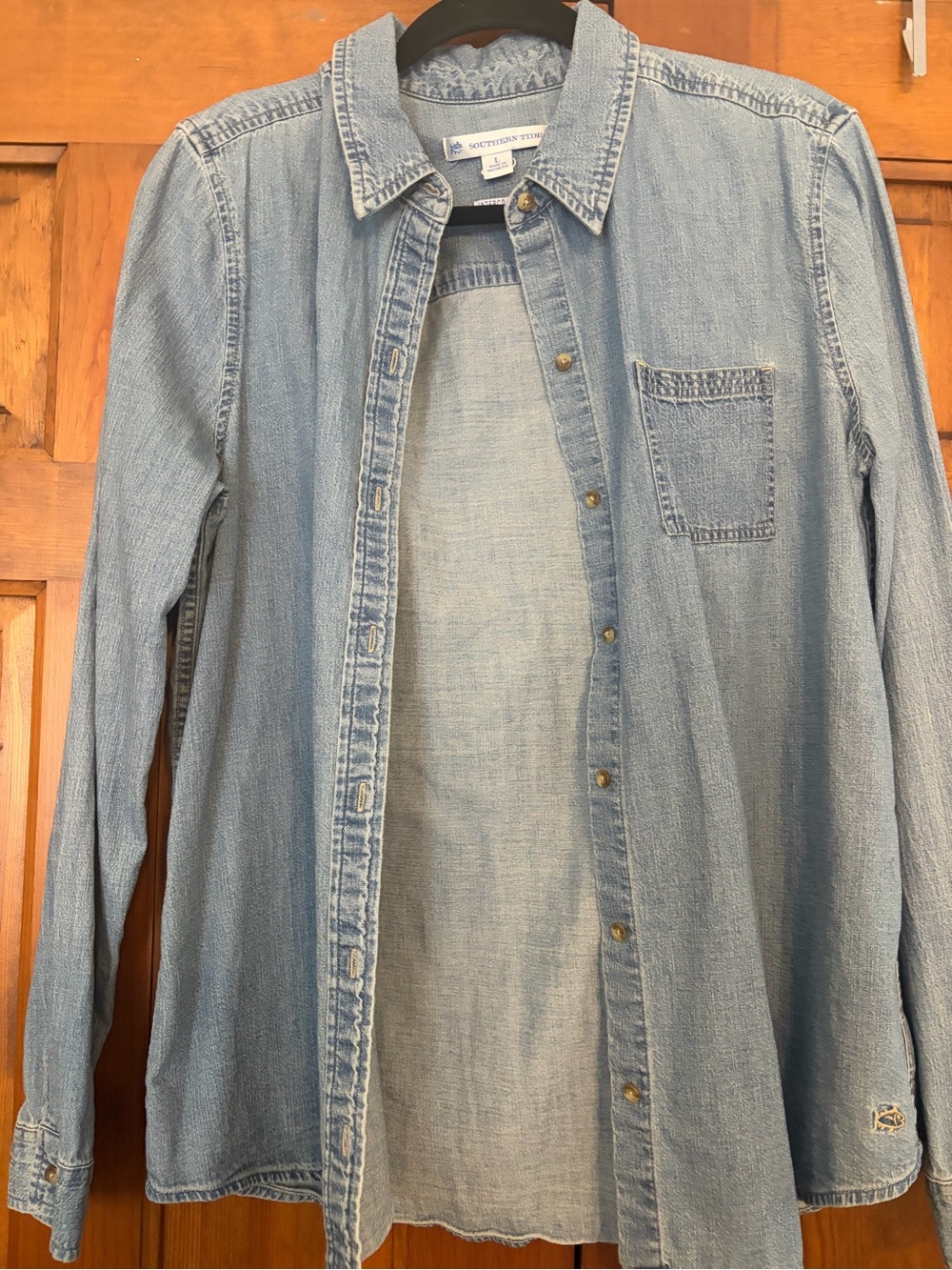 Southern Tide Light Blue Denim Button-Down Shirt